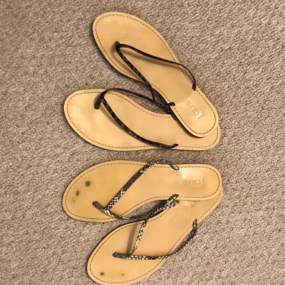 Pair J.Crew Sandals/flip flops